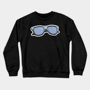 Summer Shiny Blue Sun Glasses Sticker vector illustration. Summer glasses object icon concept. Summer fashion glasses sticker design for motorbike and fashion with shadow. Crewneck Sweatshirt